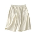 thumbnail image 2 of uublik Women's Shorts Plus Size Super Soft Loose Shorts Casual Summer Beige, 2 of 5