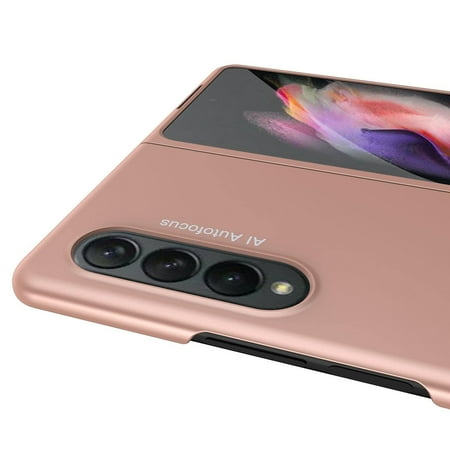 SaharaCase - Hard Shell Silicone Case for Samsung Galaxy Z Fold3 5G - Rose Gold