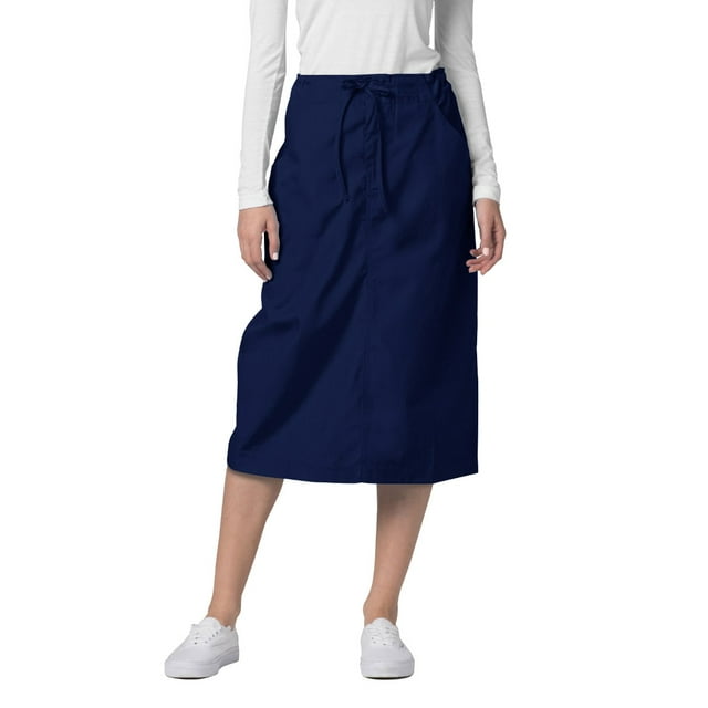 Adar Jupes d'Uniforme pour Femmes - Jupe d'Uniforme Mi-Mollet à Cordon