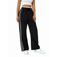 thumbnail image 3 of Women'S Track Pants Loose Straight Leg Jogging Sweatpants Warm-Up Sports Black S, 3 of 8