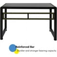thumbnail image 4 of Jerry & Maggie - Tempered Glass Computer Desk Strength Sturdy Surface Laptop Desk Dinning Cocktail Table USB Accessory Attribute Professional Office Desk Modern Plain Legs Personal Workstation Black, 4 of 8