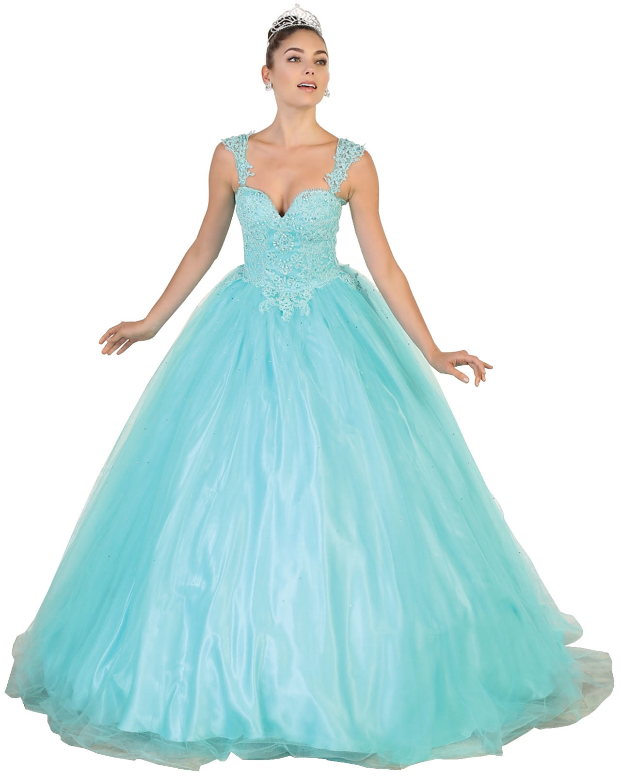 Formal Dress Shops EMBROIDERED SWEET 16 FORMAL QUINCEANERA GOWN