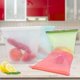 thumbnail image 4 of Bolsa de silicona reutilizable para alimentos, bolsas reciclables para alimentos, bolsa de almacenamiento para conservación de alimentos para frutas, verduras y carne, Juego de 3, 4 of 5