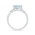 thumbnail image 2 of ANGARA Natural Claw-Set Cushion 2.7 ct Aquamarine Solitaire Engagement Ring in 14K White Gold for Women (Size-9mm) | March Birthstone, Anniversary, Jewelry Gift for Women | Natural Aquamarine Ring, 2 of 8