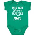 thumbnail image 3 of Inktastic Farming This Boy Loves Tractors Boys Baby Bodysuit, 3 of 5