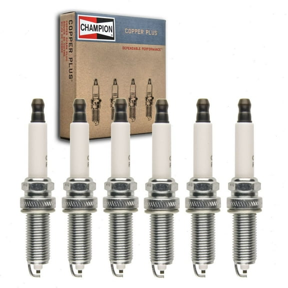 6 pc Champion Copper Plus Spark Plugs compatible with Nissan Pathfinder 3.5L V6 2013-2020