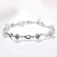 thumbnail image 5 of Adjustable Length Brilliant Alloy Diamond Silver Bracelet, 5 of 5