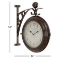 thumbnail image 2 of Metal Wall 2 Side Clock Designed With Antique Look, 2 of 2