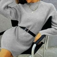 thumbnail image 4 of WJHWSX Casual Dresses for Women,Fall Dresses for Women 2025,Womens Dresses,Long Sleeve,Crew Neck,Easy Care,Solid,XL(US:10), 4 of 9
