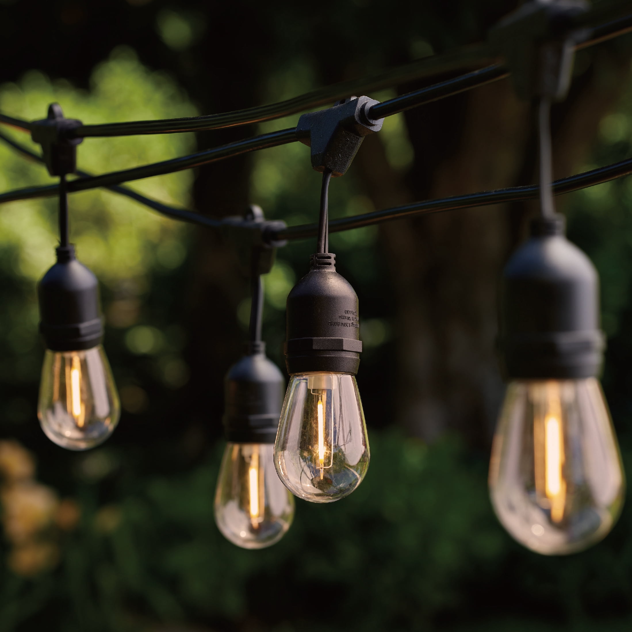 Better Homes & Gardens Outdoor String Lights & Pole Stakes Bundle, 28 ft, 12 Lights, 2 Poles