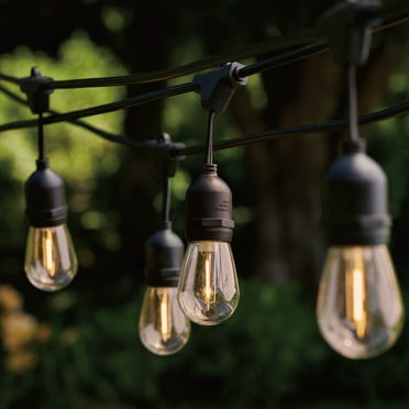 Better Homes & Gardens Commercial Grade Shatterproof LED Edison Outdoor String Lights, Heavy Duty, 28 ft, 12 Count