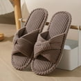 thumbnail image 2 of Slippers for Women House Bedroom Corduroy Bow Crossbands Slide Slipper Shoes Comfy Trendy Gift Slippers, 2 of 4