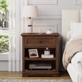 thumbnail image 6 of PLAMLE End Table for Living Room with Drawers Storage Retro Sofa Side Table with Charging Station Wooden Nightstand End Table, 6 of 8