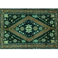 thumbnail image 1 of Ahgly Company Indoor Rectangle Persian Turquoise Blue Traditional Area Rugs, 7' x 10', 1 of 4