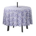 thumbnail image 1 of Vargottam Nappe Ronde Intérieure/extérieure 58 Pouces avec Trou pour Parasol et Fermeture Éclair, Nappe Imperméable, Nappes pour Table de Jardin - Violet Bleuté, 1 of 7