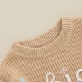 thumbnail image 3 of Big Sister Little Sister Matching Outfits Toddler Baby Girl Chunky Knit Sweater Winter Warm Sweatshirt Knitted Pullover Top Clothes, 3 of 8