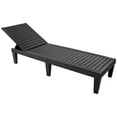 thumbnail image 1 of Sunnydaze Chaise Longue Réglable à 5 Positions en Résine de Polypropylène - Noir, 1 of 10