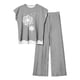thumbnail image 1 of Pantalones Casuales sin Mangas Impresos con Cuello Redondo Conjunto Superior, Pantalones Ligeros Mujeres para Primavera Verano, 1 of 2
