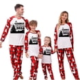 thumbnail image 5 of Nmnitkp Christmas Pajamas for Family Add Festive Atmosphere Family Christmas Pajamas Matching Sets PJ's Sleepwear Printed Top and Plaid Pants with Pockets Family Christmas Pajamas Matching Sets, 5 of 6