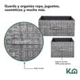thumbnail image 3 of Cómoda Cajonera con 5 Cajones de Tela Estructura de Acero y Tablero de Madera 100x30x54 cm gris, 3 of 8