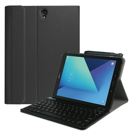Keyboard Case For Samsung Galaxy Tab S3 9.7 w/ Wireless Bluetooth Keyboard , with S Pen Protective Holder , Black