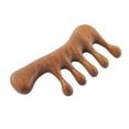 thumbnail image 1 of Peine de madera Peine de masaje de madera Masajeador del cuero cabelludo Peine de sándalo hecho a mano Peine de madera de dientes anchos para mujeres y hombres, 1 of 6