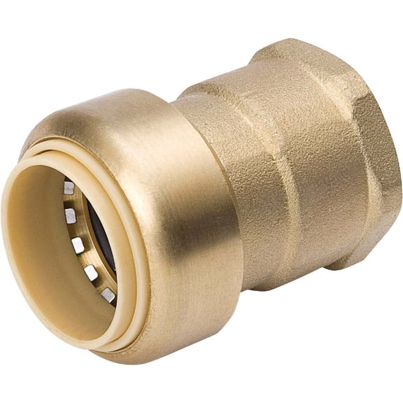 B&K Industries Brass Push Fit Female Adapter 6630-203 - Easy Installation - 1/2 In.