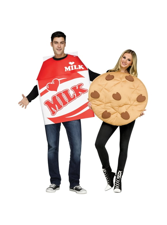 Fun World Milk and Cookies Multi-Color Halloween Couples Costume Regular Unisex Adult
