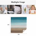 thumbnail image 4 of Turquoise Brown Cloth Napkins, Farmhouse Retro Wooden Grain Striped Washable and Reusable Dinner Napkins Set of 4, Table Napkin for Kitchen Party Birthday Wedding Hotel Housewarming 20"x20", 4 of 8