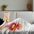 thumbnail image 3 of Poppy Flower Soft Flannel Fleece Throw Blanket, Watercolors Vibrant Poppies Graphic Peace and Death Sedative Plant Print, Cozy Plush for Indoor and Outdoor Use, 50" x 70", Red White, by Ambesonne, 3 of 5