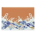 thumbnail image 1 of Japanese Wave Cutting Board, Vibrant Colorful Waves Illustration Intense Spindrift Nature Summer Surf Asia, Decorative Tempered Glass Cutting and Serving Board, Large Size, Multicolor, by Ambesonne, 1 of 1