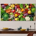 thumbnail image 3 of wall26 - 3 Piece Canvas Wall Art - Assortment of Fresh Fruits and Vegetables - Modern Home Art Stretched and Framed Ready to Hang - 16"x24"x3 Panels, 3 of 5