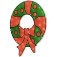 thumbnail image 5 of Northlight 23" Lighted Red and Green Christmas Wreath Window Silhouette, 5 of 8
