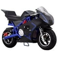 thumbnail image 2 of Mini Gas Power Pocket Bike Motorcycle for Kids, 40CC 4-Stroke Ride on Toys, Dual Brake, Max Speed 20 Mph, Max Weight 165 LB, Max Speed 18Mph, Age 8+, 2 of 8