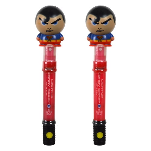 Koko's Justice League DC Comics Buildable Light-Up Candy Spray + Toy, 0.68 fl oz (20ml) - 12 Count Display Box