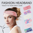 thumbnail image 5 of Diademas para mujer, diademas bohemias anudadas para niñas, turbante elástico, accesorios para el cabello de moda entrecruzados, 5 of 5
