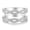 A-Silver, variant on Wedding Bands Ring Enhancers for Engagement Rings Stacking Crown Curved Silver 18K Plated Size 7