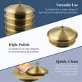 thumbnail image 6 of Mayur Exports Communion Ware Holy Wine Serving Tray with Lid & Stackable Bread Plate with Lid | Stainless Steel Brass/Gold Finish Church Altar Set, 6 of 7