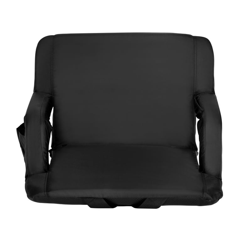 Emma + Oliver Black Memory Foam Portable Chair Seat Cushion with Zippered  Removable Cover 
