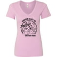 thumbnail image 3 of Inktastic Summer Vacation Mode Virginia Beach Virginia Women's V-Neck T-Shirt, 3 of 5