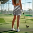thumbnail image 4 of Uorisango Black and Gray Polka Dots Women's Athletic Golf Skorts Skirts Lightweight Versatile Running Sports Pickleball Skirt for Women Fashion with Shorts Workout Sports Daily Wear, 4 of 7