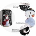 thumbnail image 5 of 72x78 Inch Shower Curtain Black Christmas Bathroom Decor Waterproof Fabric Bathtub Bath Curtains Decorative Snowflake Snowman Xmas Birds Berry Extra Long Shower Curtain Set with Hooks, 5 of 6