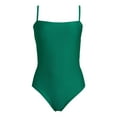 Time and Tru Women's and Women's Plus Bandeau Lace Up One Piece