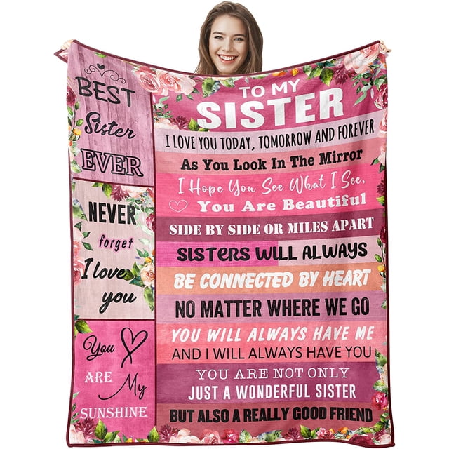 LHSHID Sister Gift Sister Birthday Gift Ideas Sisters Gifts from Sister Big Sister Gifts for Girls Birthday Gifts for Sister Best Gift for Sister Christmas Sister Gifts Blanket 30"x40"