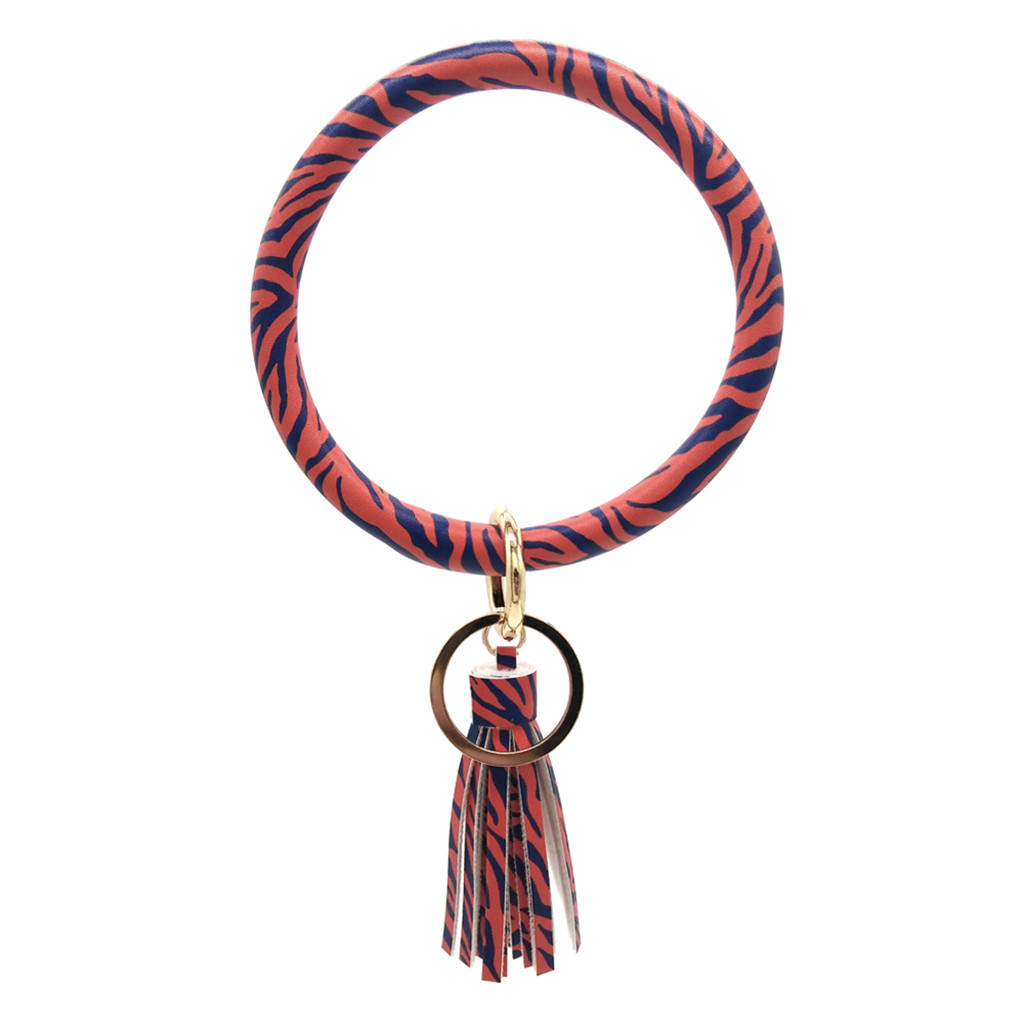 Keychain Bracelet Keyring Large Wrist Leather Tassel Bracelet Key