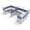 Blue, variant on SUNLINE Office Cubicle Kit - 2 Person Modular Workstation Set with 7 Layout Options & Storage - Light Grey