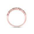 thumbnail image 4 of FB Jewels 10kt Rose Gold Womens Round Ruby Diamond Marquise Dot Stackable Band Ring 1/8 Cttw, 4 of 4
