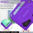 thumbnail image 5 of SUPNICE Kids Case for Samsung Galaxy Tab A11+ Plus 11” 2026/A9+ Plus 11 Inch 2023 - Shockproof Lightweight Stand Handle with Screen Protector - Purple, 5 of 8