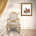 thumbnail image 3 of Fab Funky 12x14 Gold Ornate Wood Framed with Double Matting Museum Art Print Titled - Labrador with Red Birds, 3 of 4