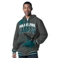 thumbnail image 3 of Men's G-III Sports by Carl Banks Midnight Green/Charcoal Philadelphia Eagles Dual Threat Reversable Full-Zip Hooded, 3 of 4